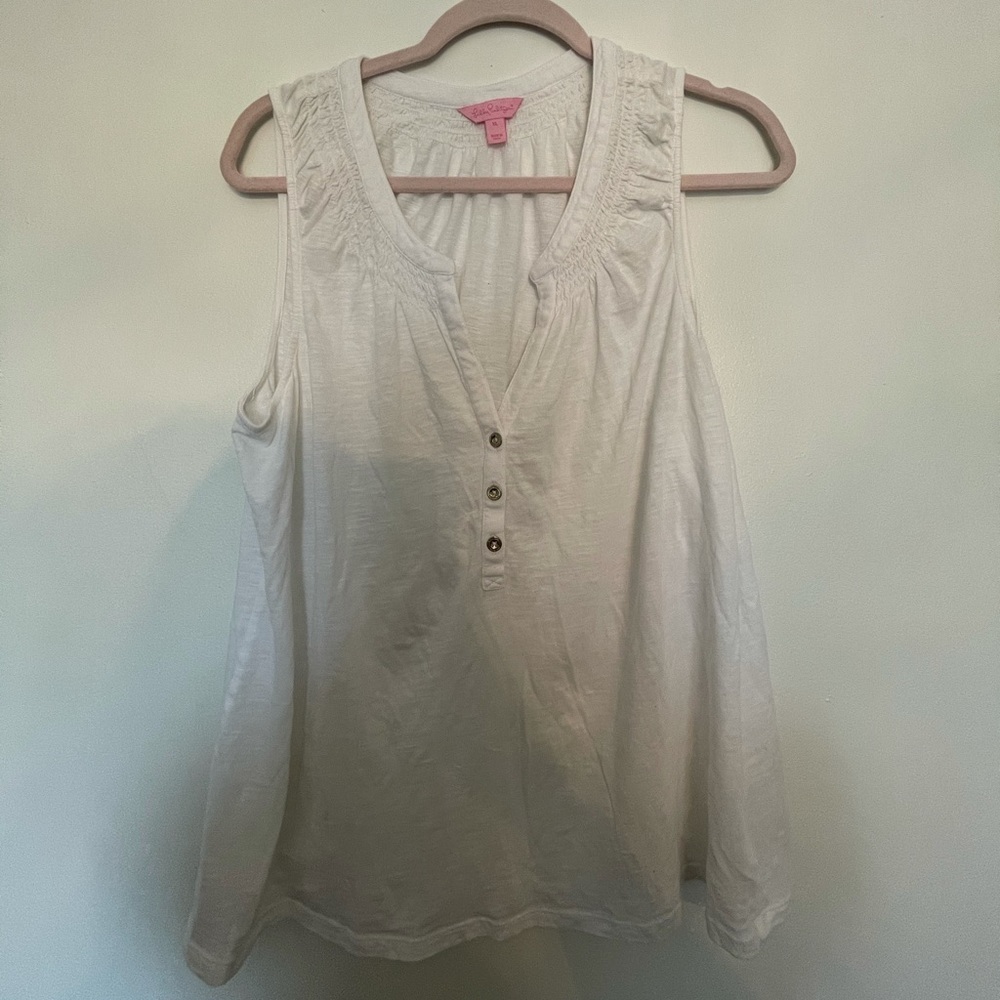 Lilly Pulitzer White Essie Tank